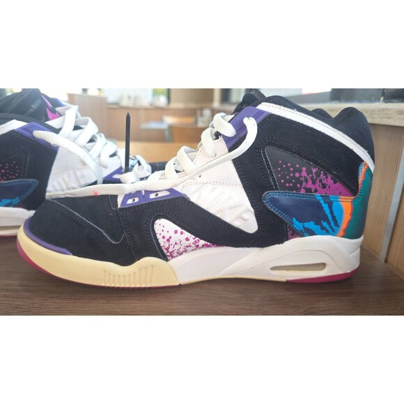 NIKE AIR TECH CHALLENGE HYBRID BLACK WHITE PINK PURPLE ANDRE AGASSI MENS 12 main image 5
